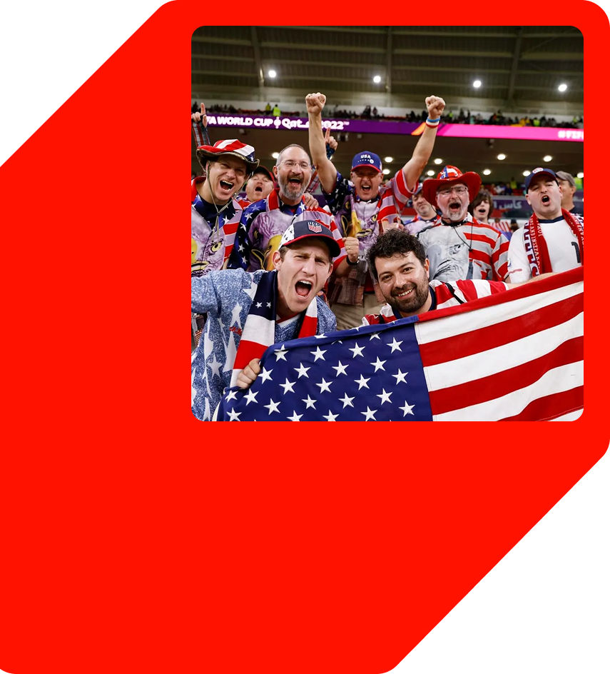 Football supporters from the USA