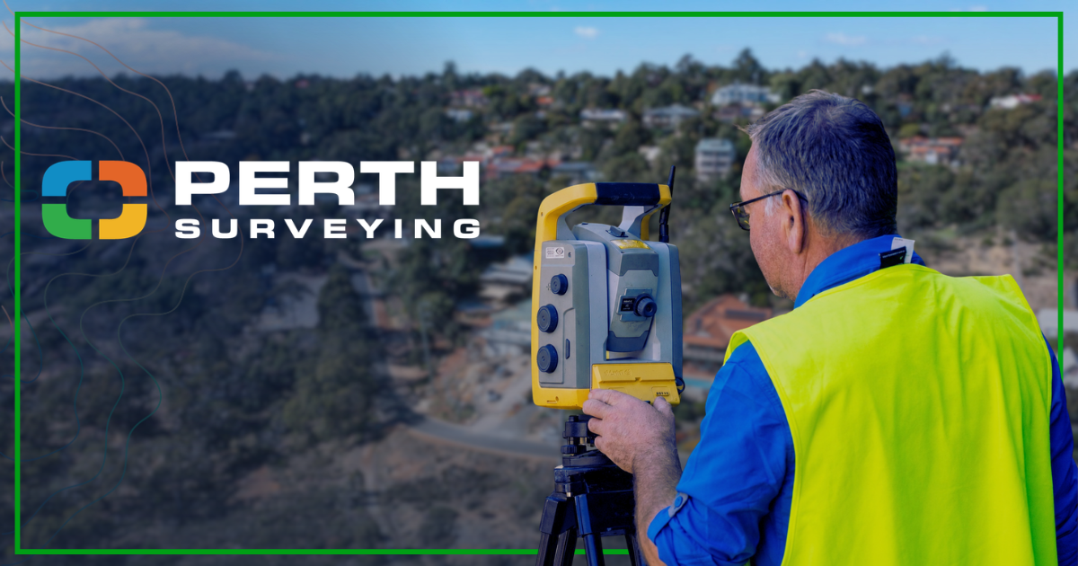 An image of a surveyor using a tool station during a land survey.