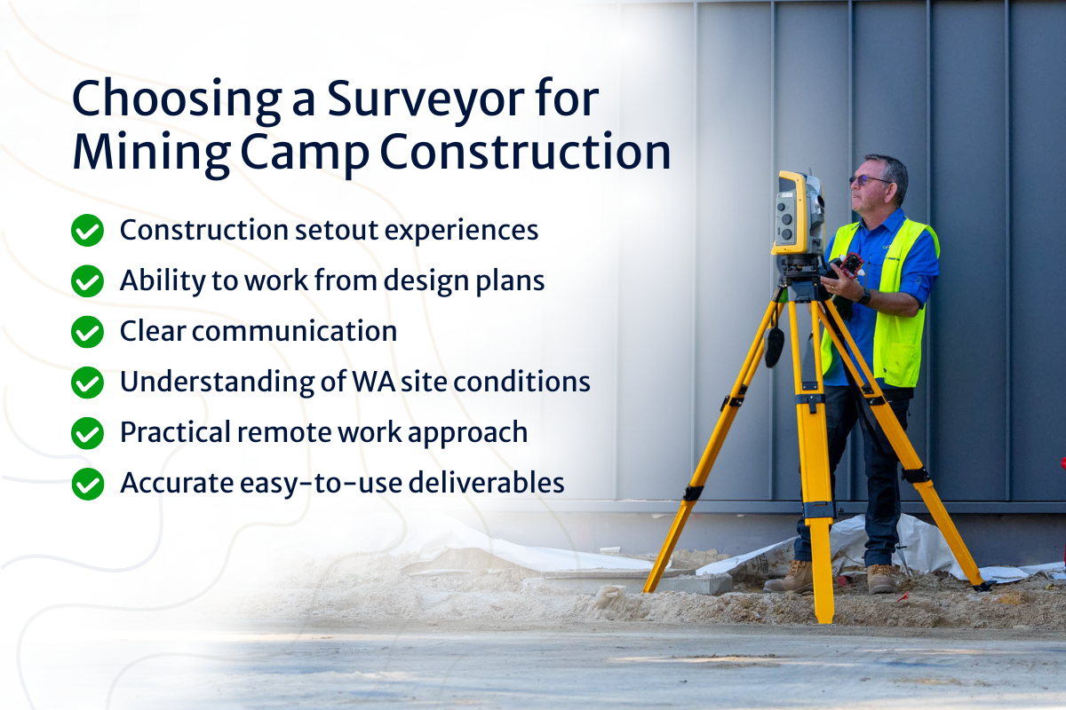 An infographic checklist of how to find a reliable construction surveyor.
