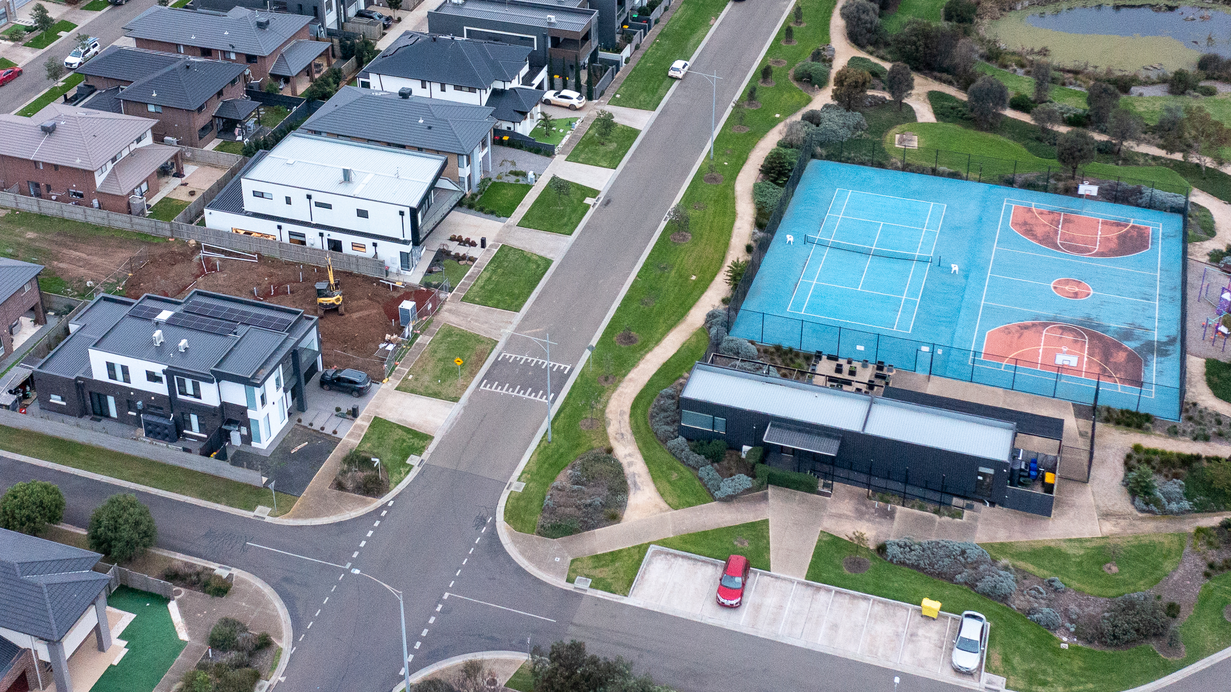 An aerial shot of a subdivision to show the potential changes of the Perth Rcode density reforms.