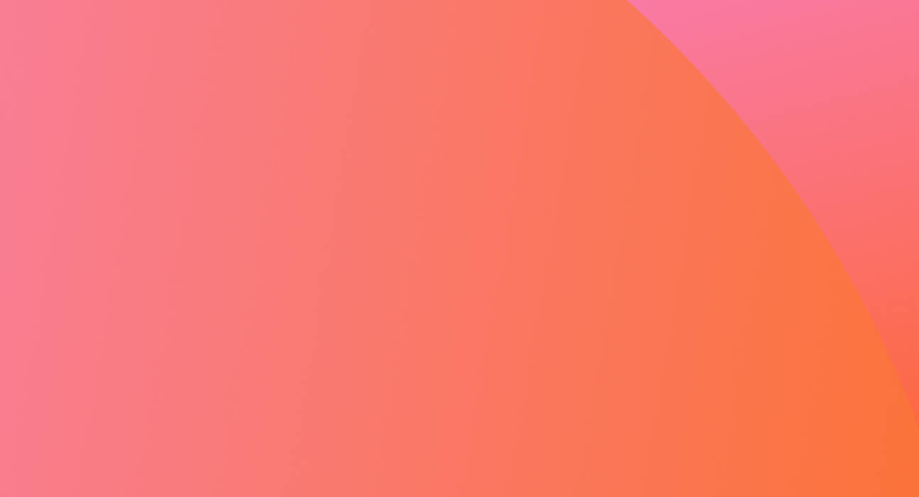 Abstract background with a large gradient orange semicircle on the right side blending into a pink background on the left.