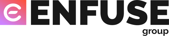 ENFUSE Group logo with a stylized letter E inside a pink and purple gradient square.