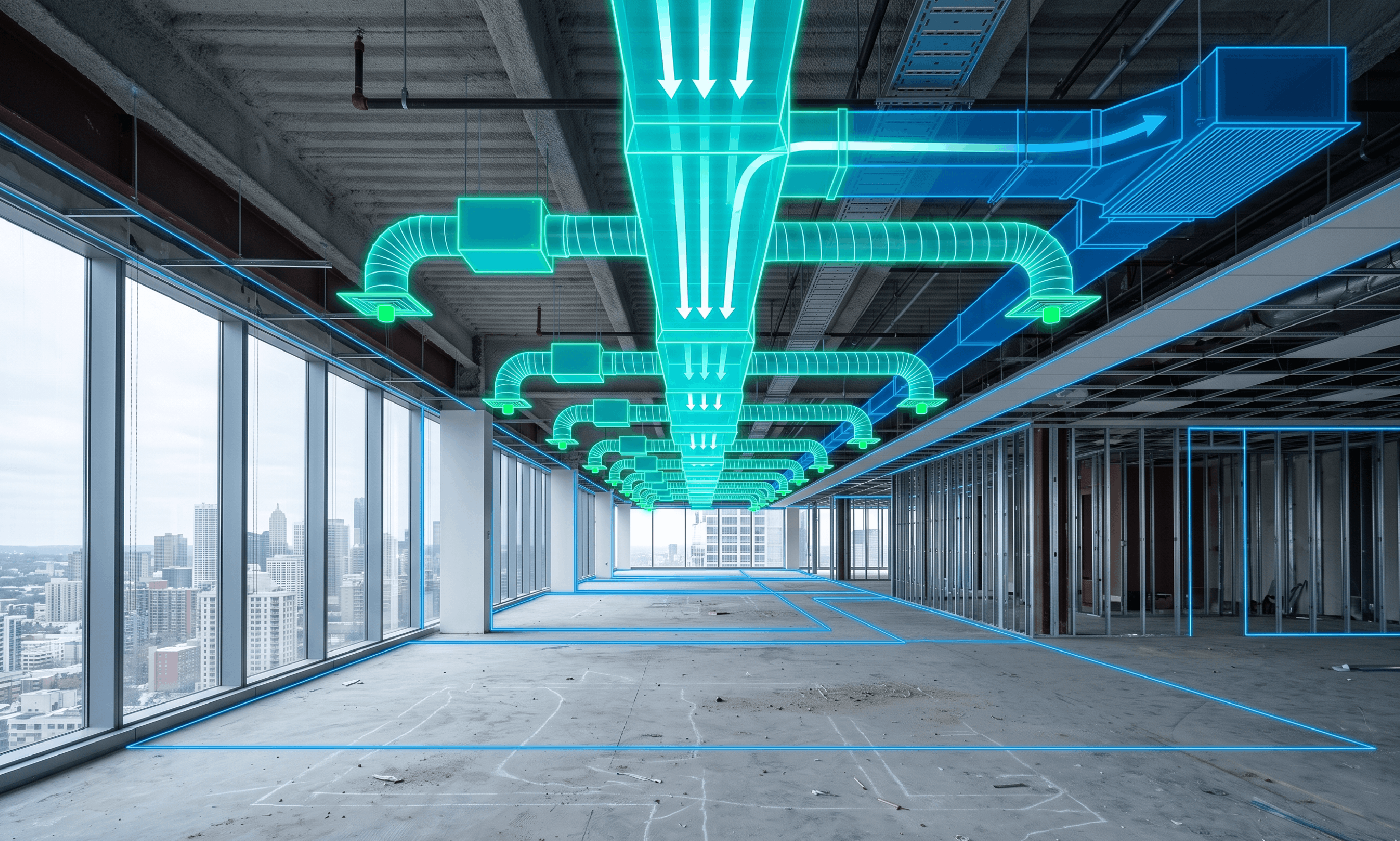 HVAC duct system design and airflow distribution