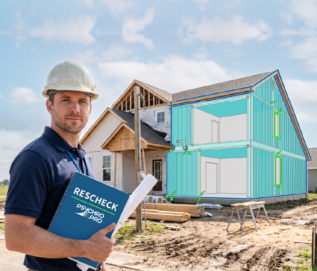 REScheck residential energy-compliance report and project plans