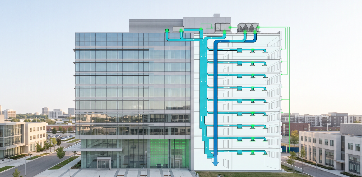 Commercial mechanical systems and permit-ready energy-compliance package