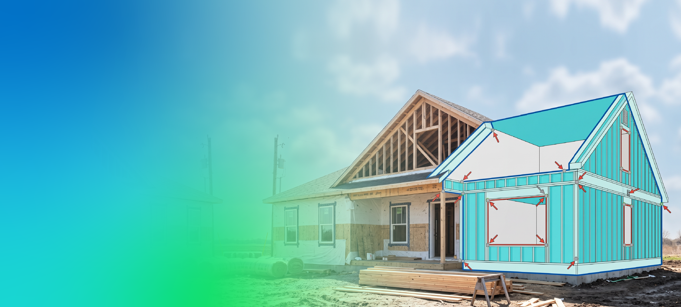 Residential building plans and REScheck energy-compliance documentation