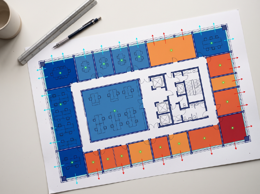 Commercial space-by-space HVAC load analysis