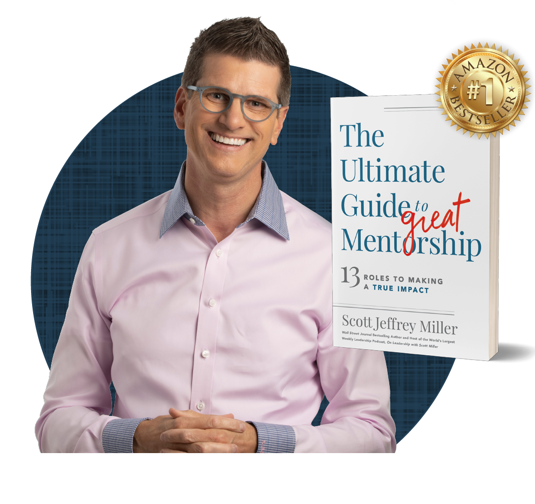 The Ultimate Guide to Great Mentorship book with award badge