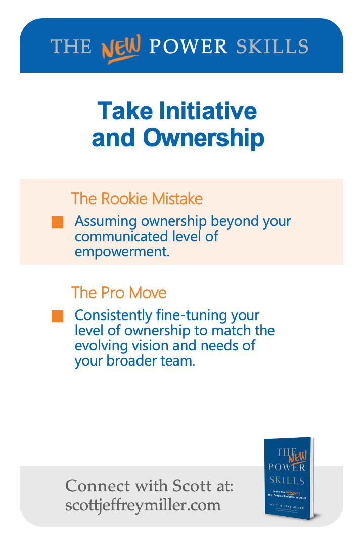 Take Initiative and Ownership — card 18 (back)