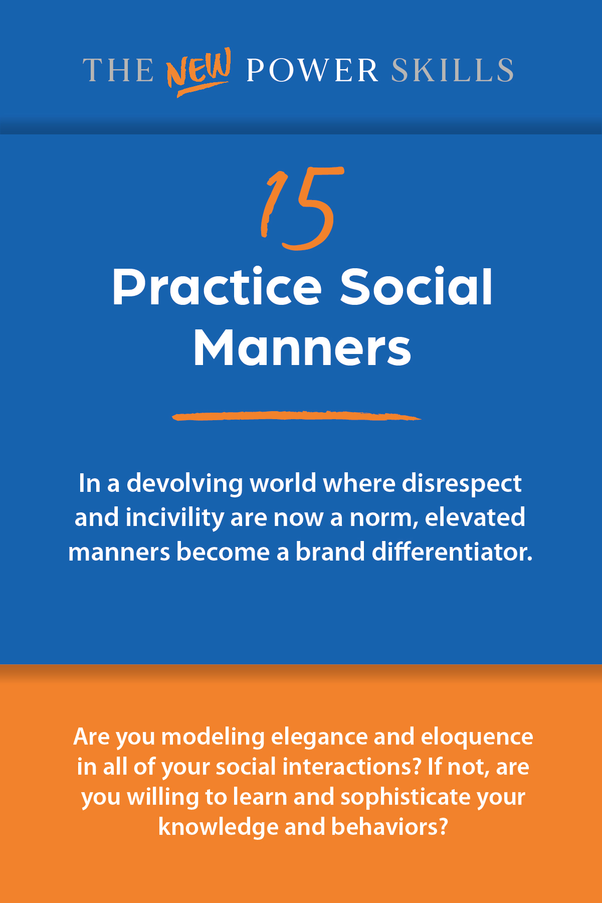 Practice Social Manners — New Power Skills card 15 (front)