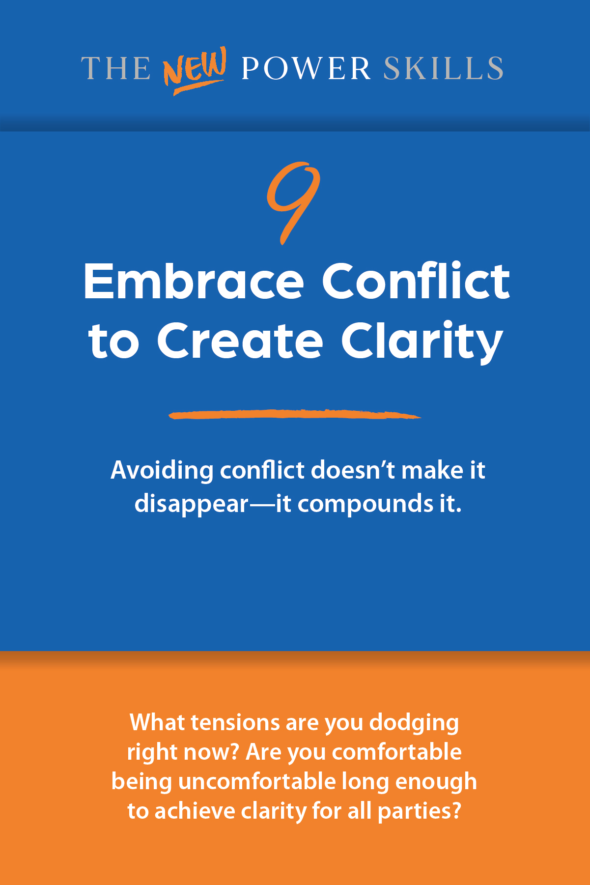 Embrace Conflict to Create Clarity — New Power Skills card 9 (front)