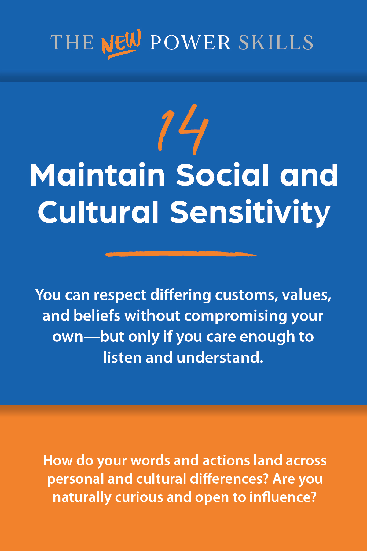 Maintain Social and Cultural Sensitivity — New Power Skills card 14 (front)