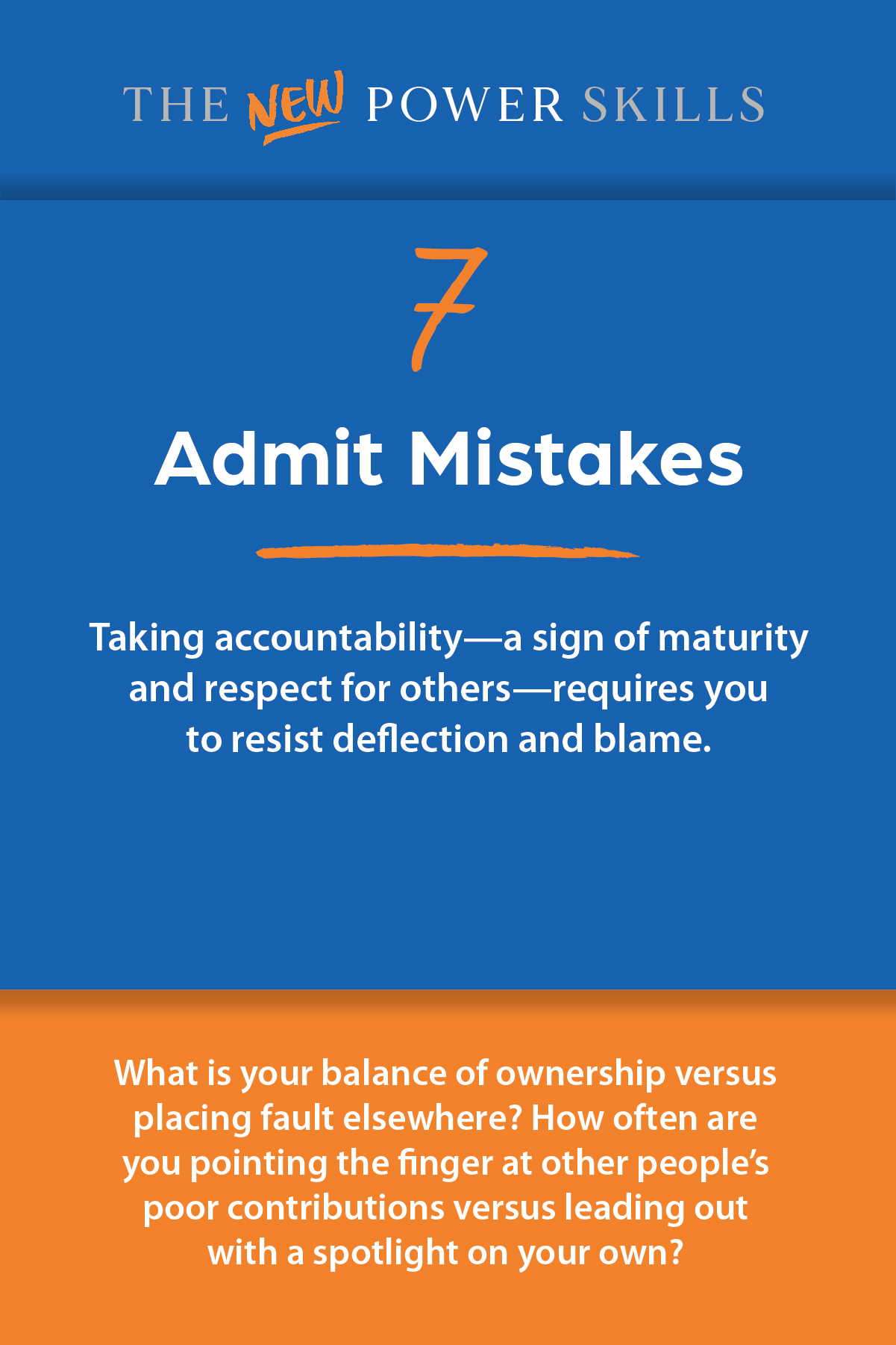 Admit Mistakes — New Power Skills card 7 (front)