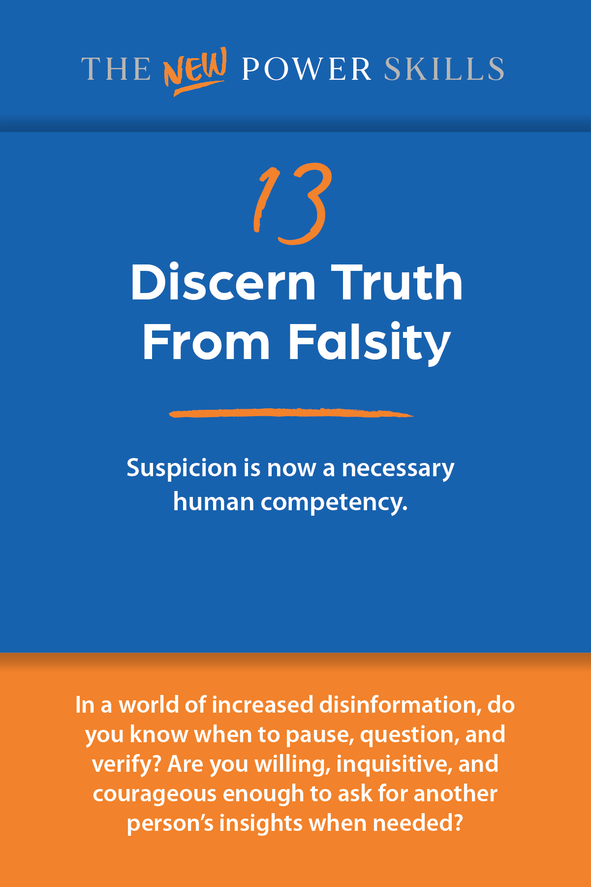 Discern Truth From Falsity — New Power Skills card 13 (front)