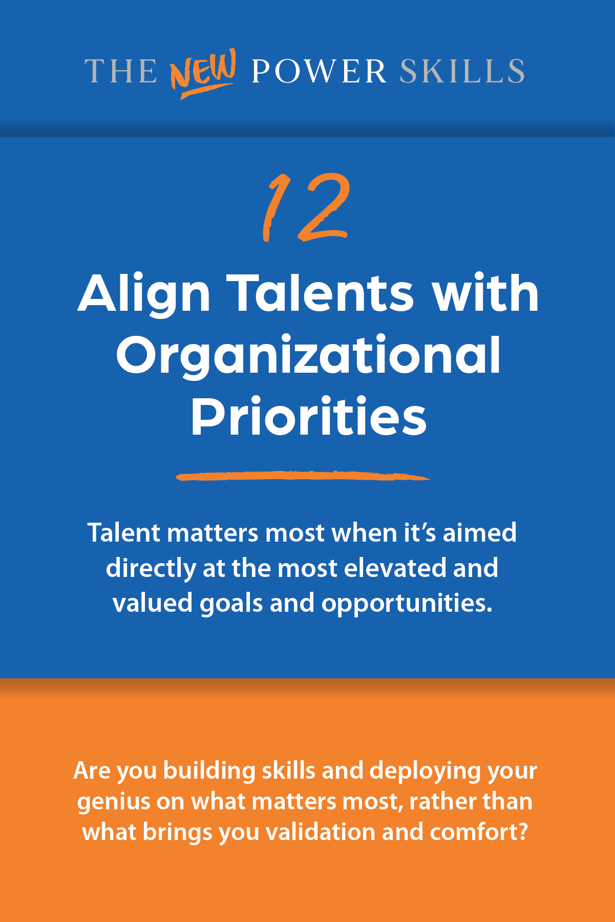 Align Talents with Organizational Priorities — New Power Skills card 12 (front)