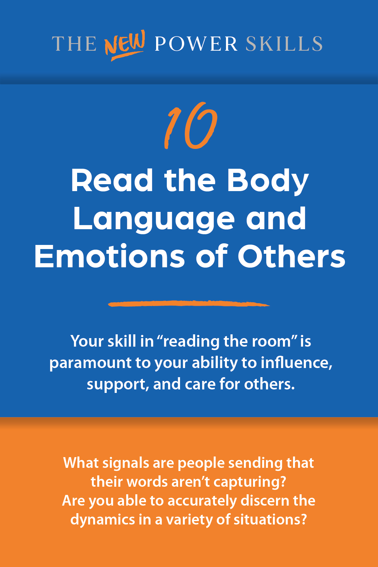 Read the Body Language and Emotions of Others — New Power Skills card 10 (front)