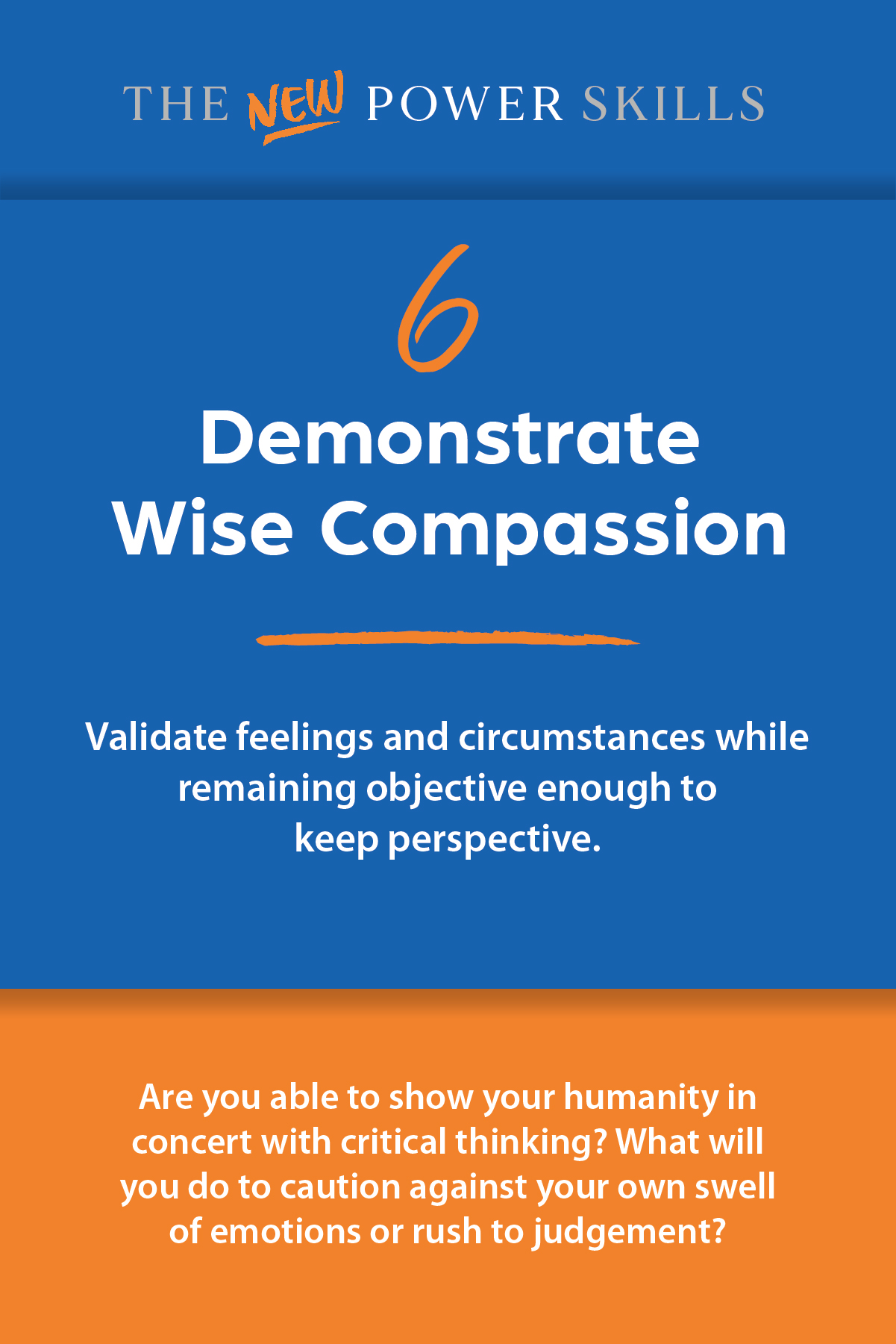 Demonstrate Wise Compassion — New Power Skills card 6 (front)