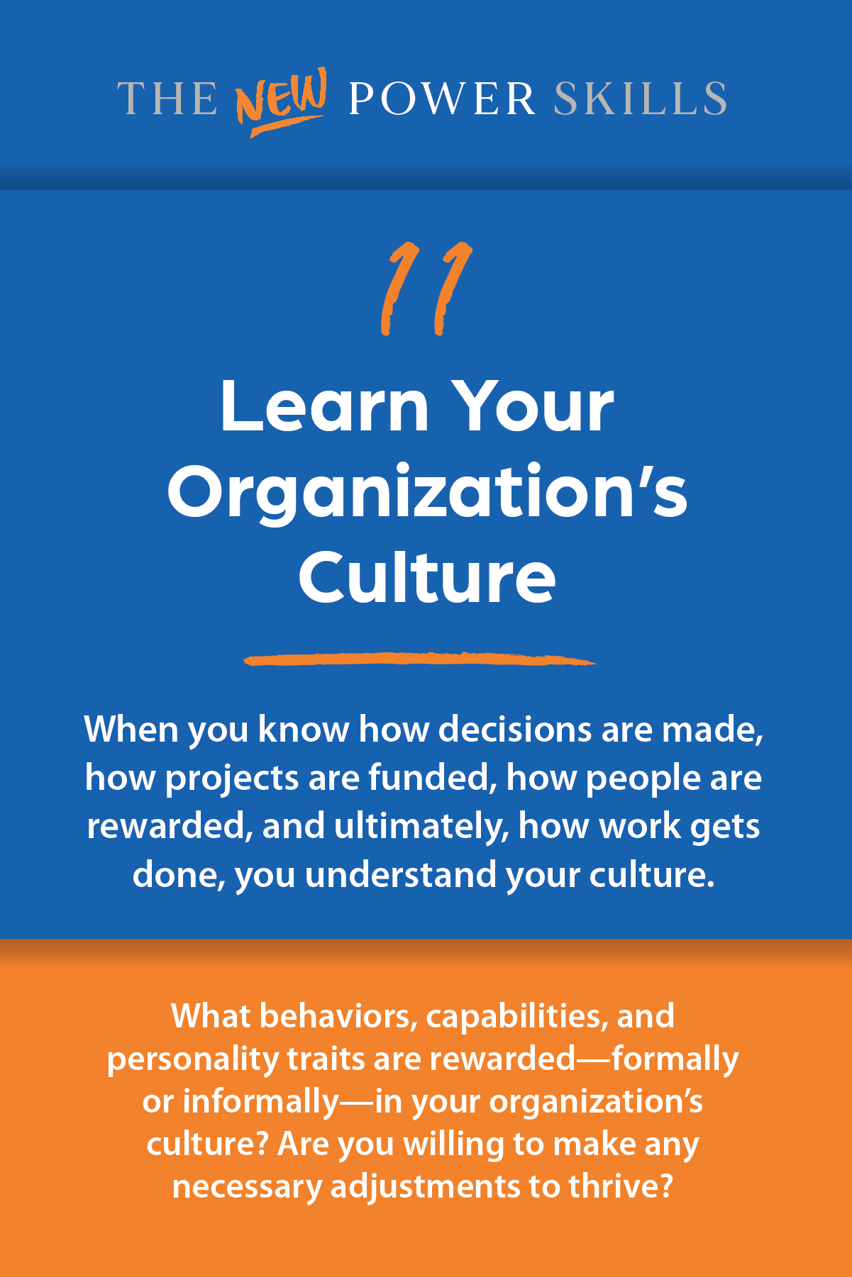 Learn Your Organization's Culture — New Power Skills card 11 (front)