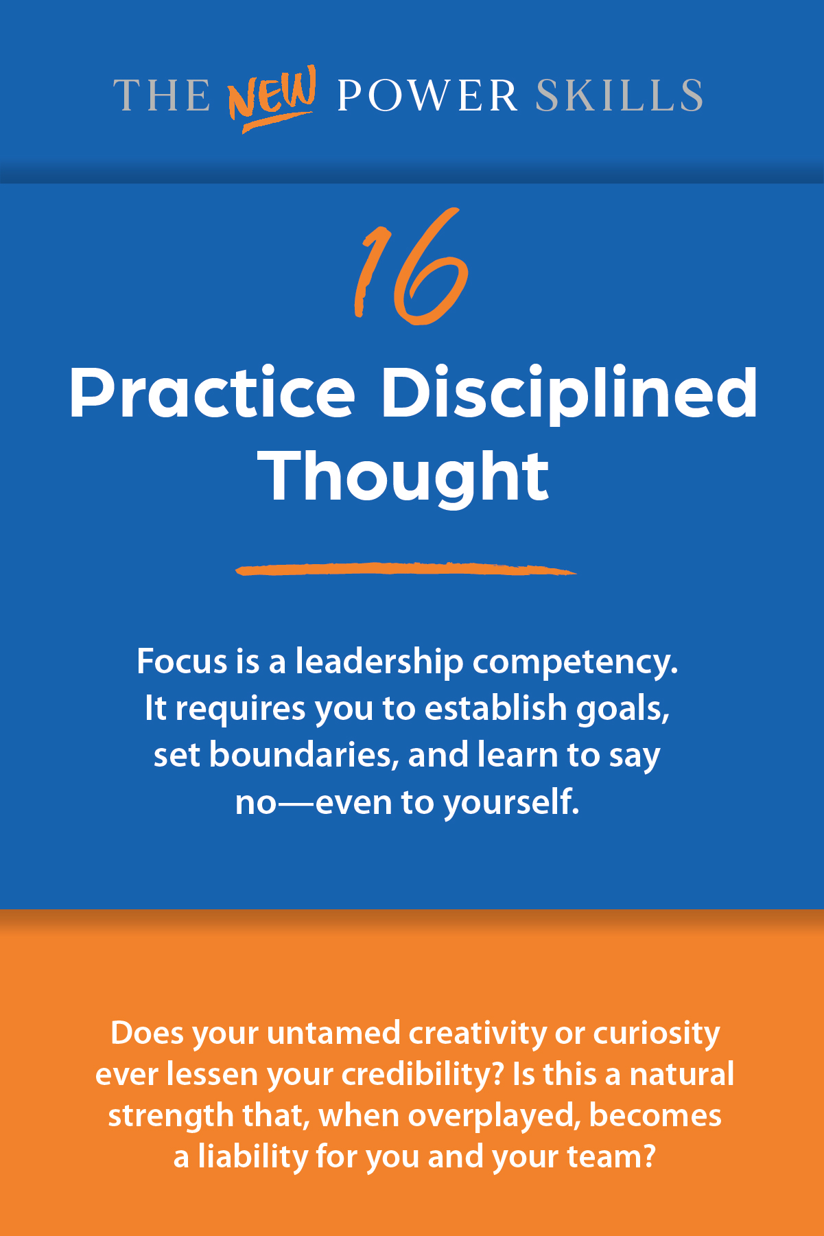Practice Disciplined Thought — New Power Skills card 16 (front)