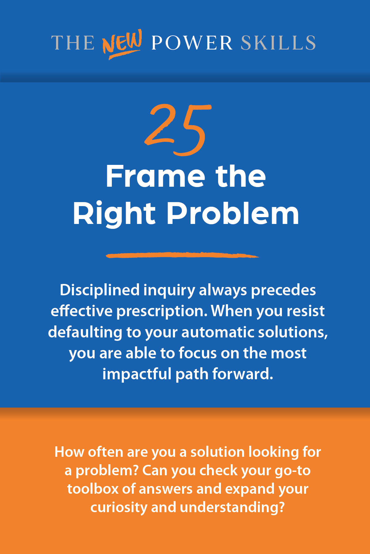 Frame the Right Problem — New Power Skills card 25 (front)