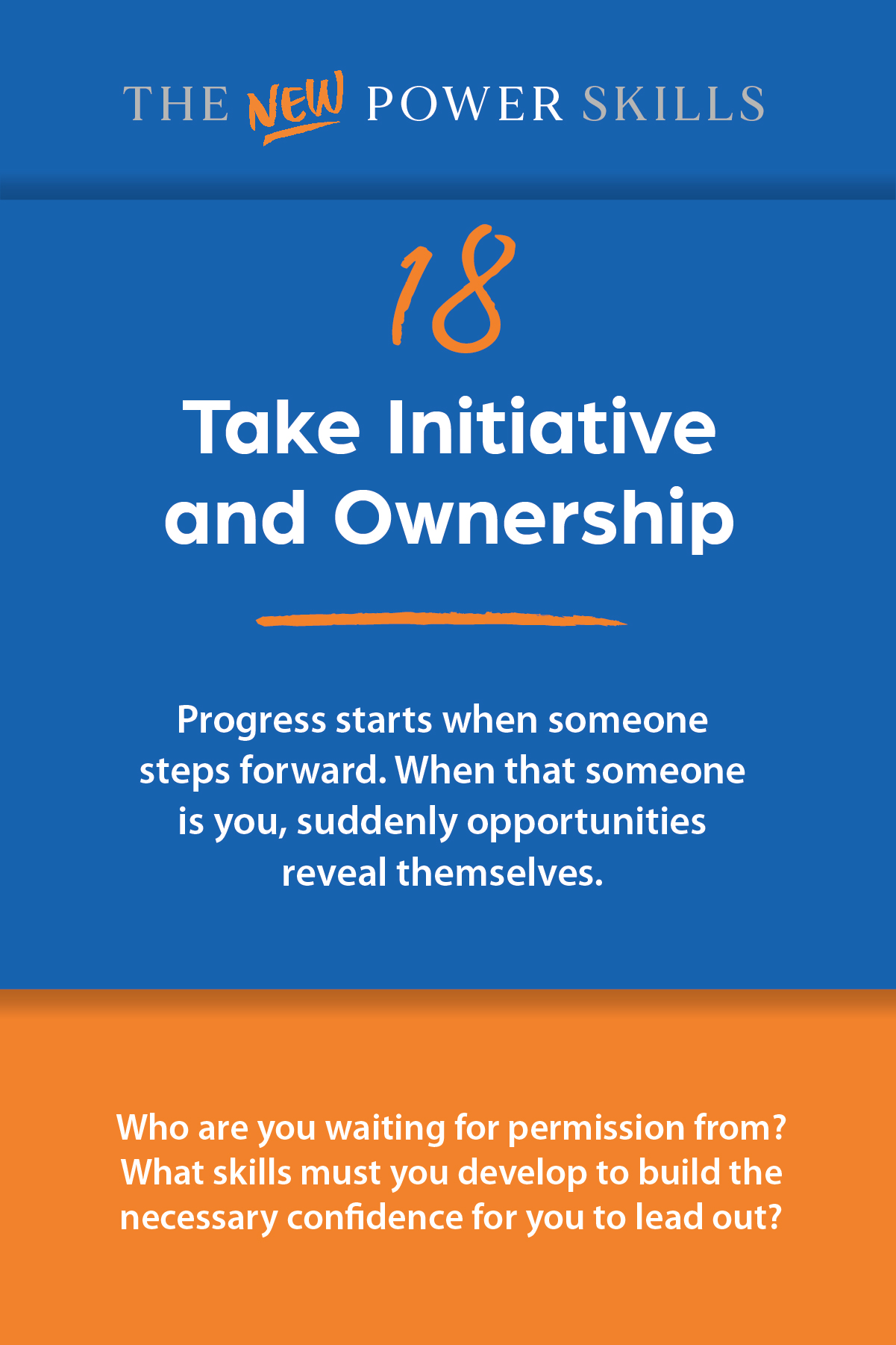 Take Initiative and Ownership — New Power Skills card 18 (front)
