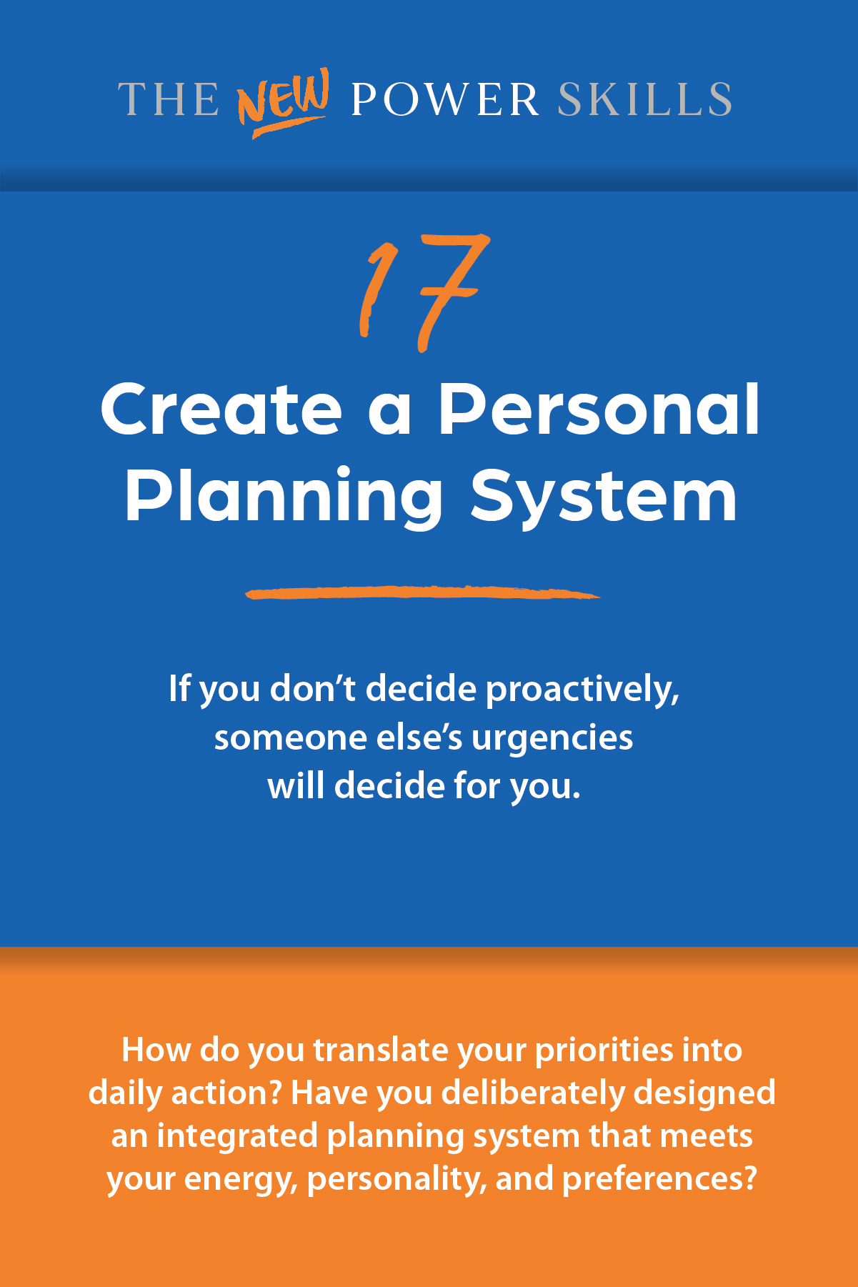 Create a Personal Planning System — New Power Skills card 17 (front)