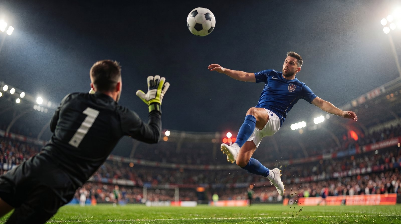 Serie B, stadio pieno durante una partita serale