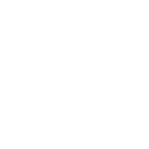 White magnifying glass icon on transparent background.