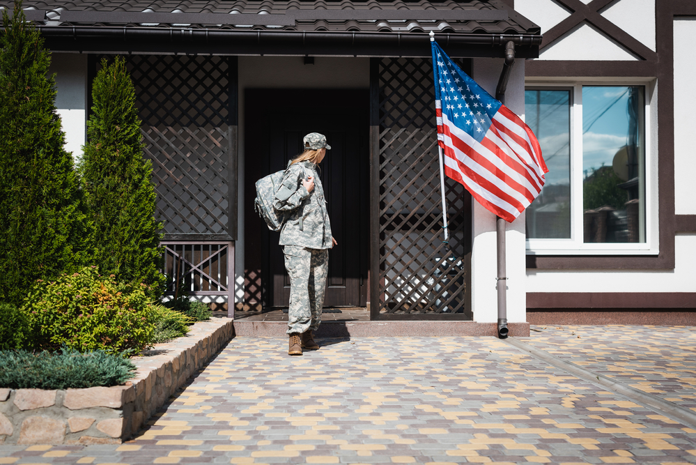 U.S. service member representing military leave responsibilities