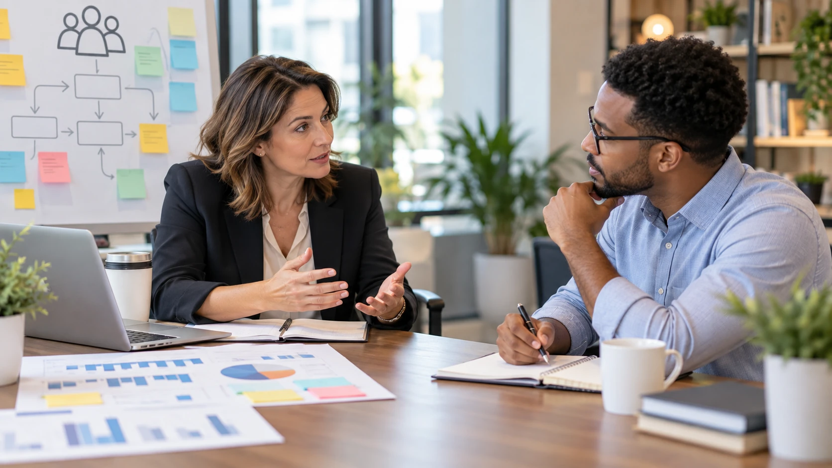 HR leaders comparing organizational development and change management approaches