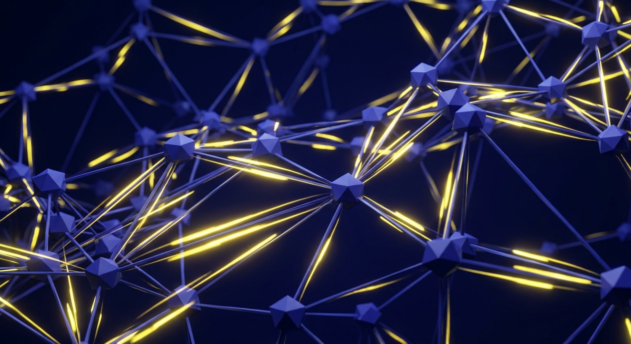 Réseau de connexions numériques représentant l'automatisation