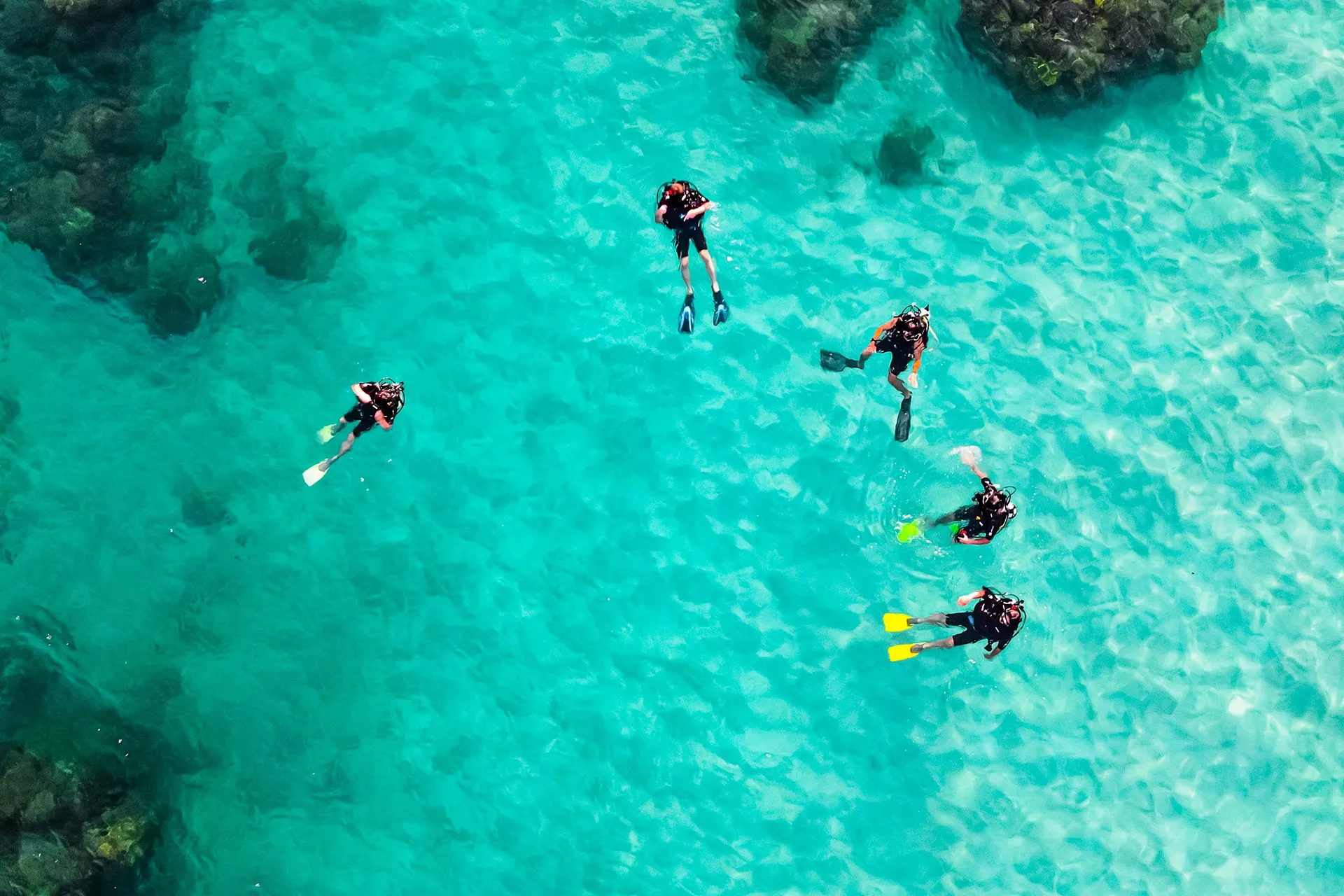Scuba diving team