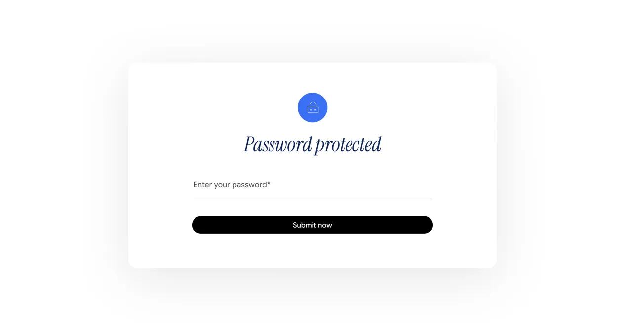 Password-protected