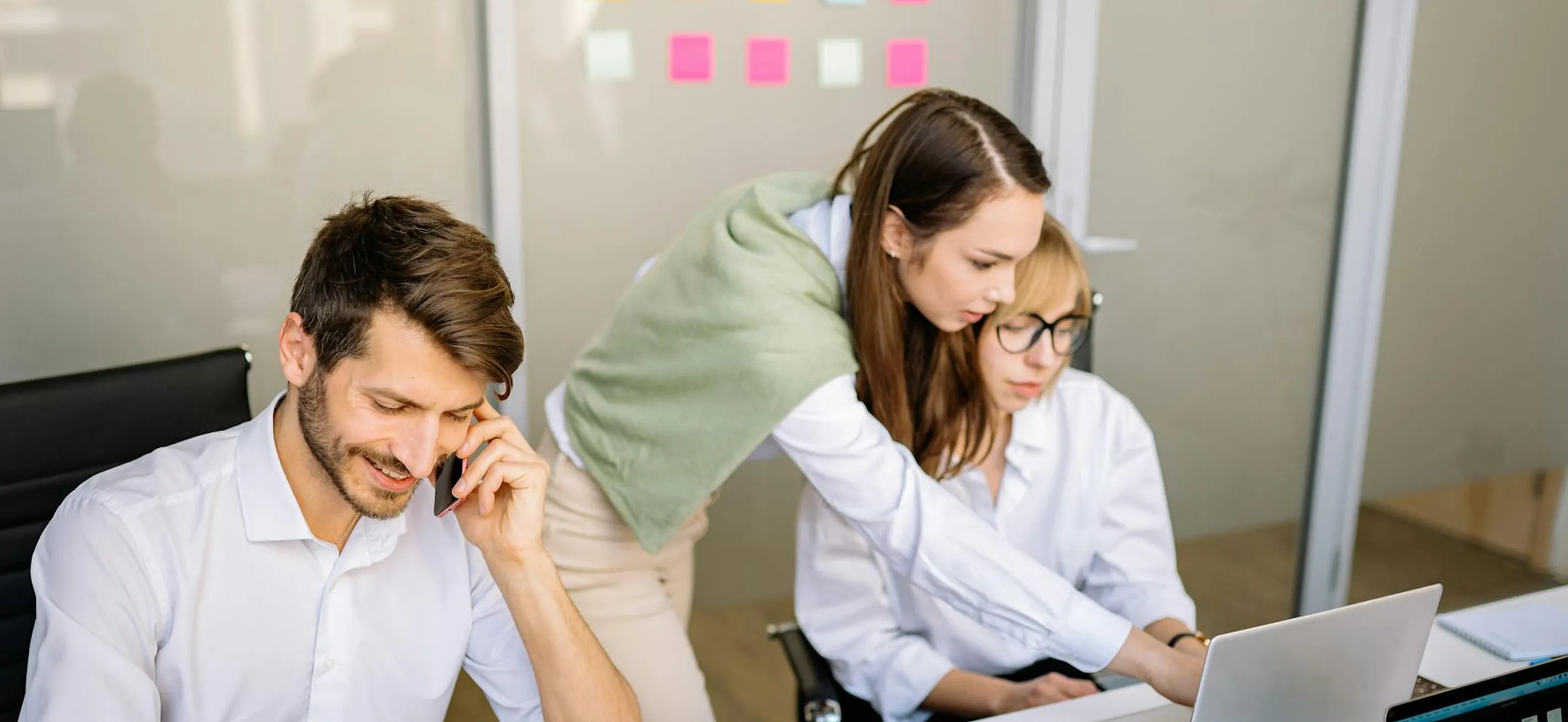 Colleagues working together