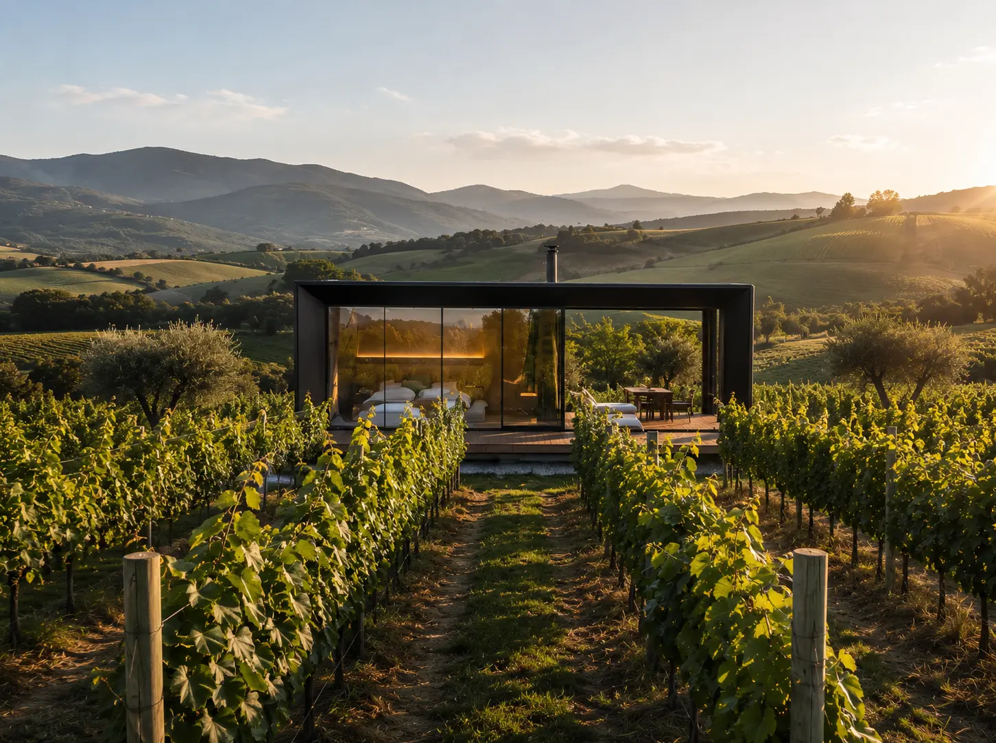Winbaum Modern House in a Wineyard