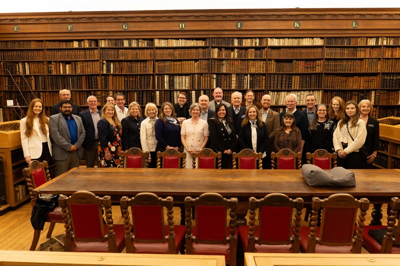 The Fellows Library at Clare College, Cambridge, where rare Bibles and manuscripts are kept.