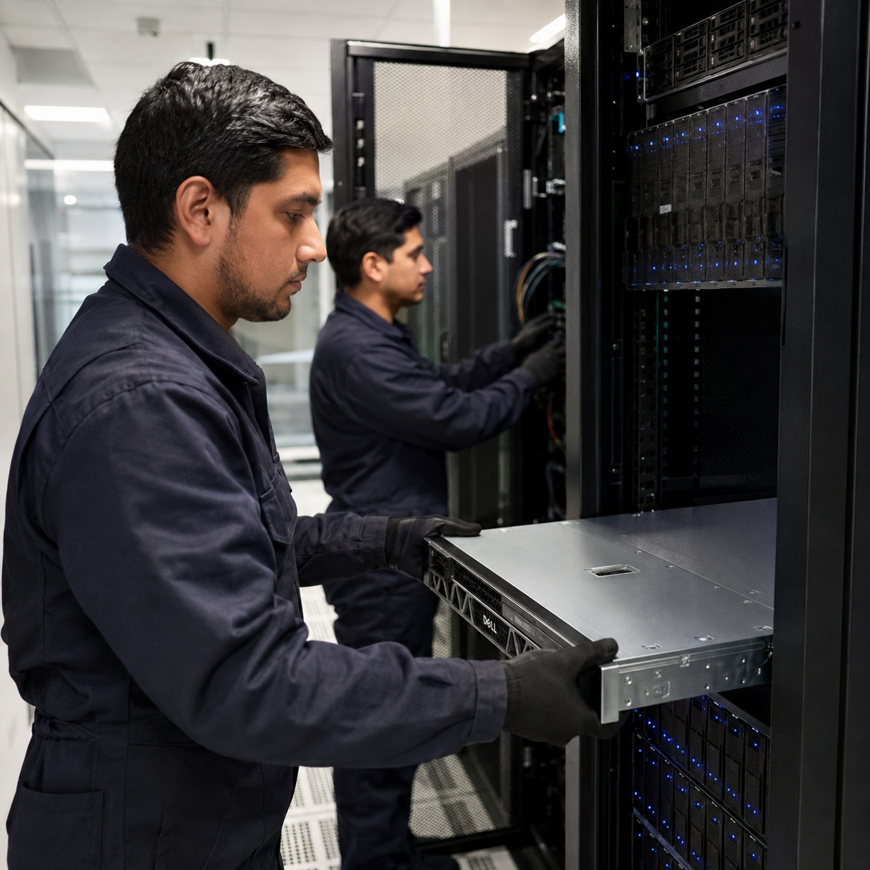 Oficina de gobierno con infraestructura de datos soberana