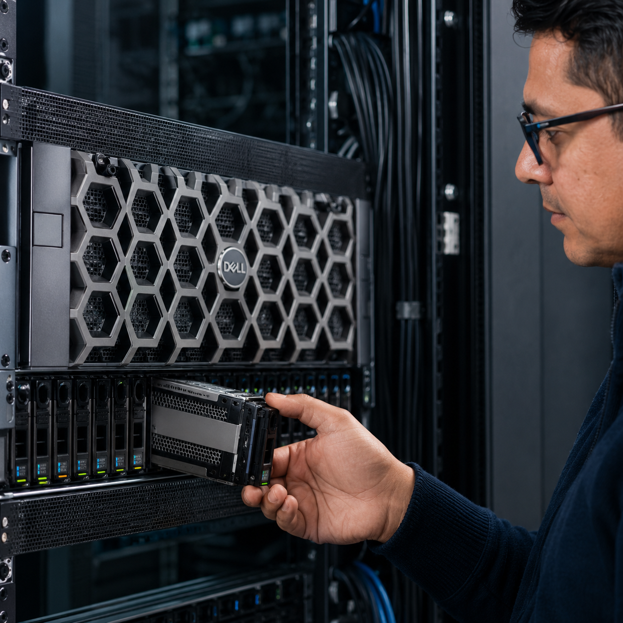 Oficina de gobierno con infraestructura de datos soberana