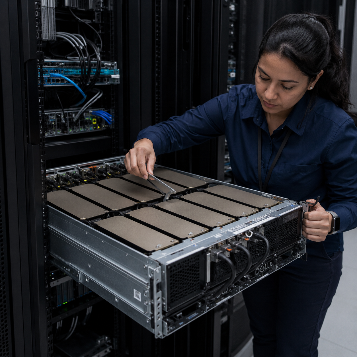 Oficina de gobierno con infraestructura de datos soberana