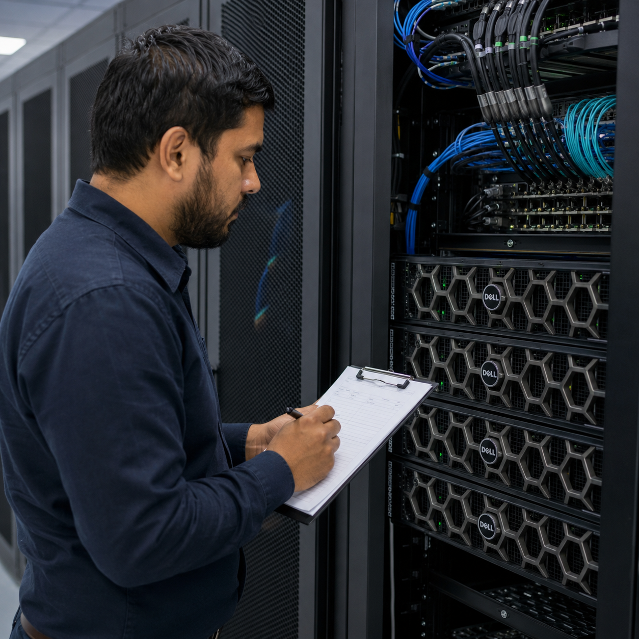 Oficina de gobierno con infraestructura de datos soberana