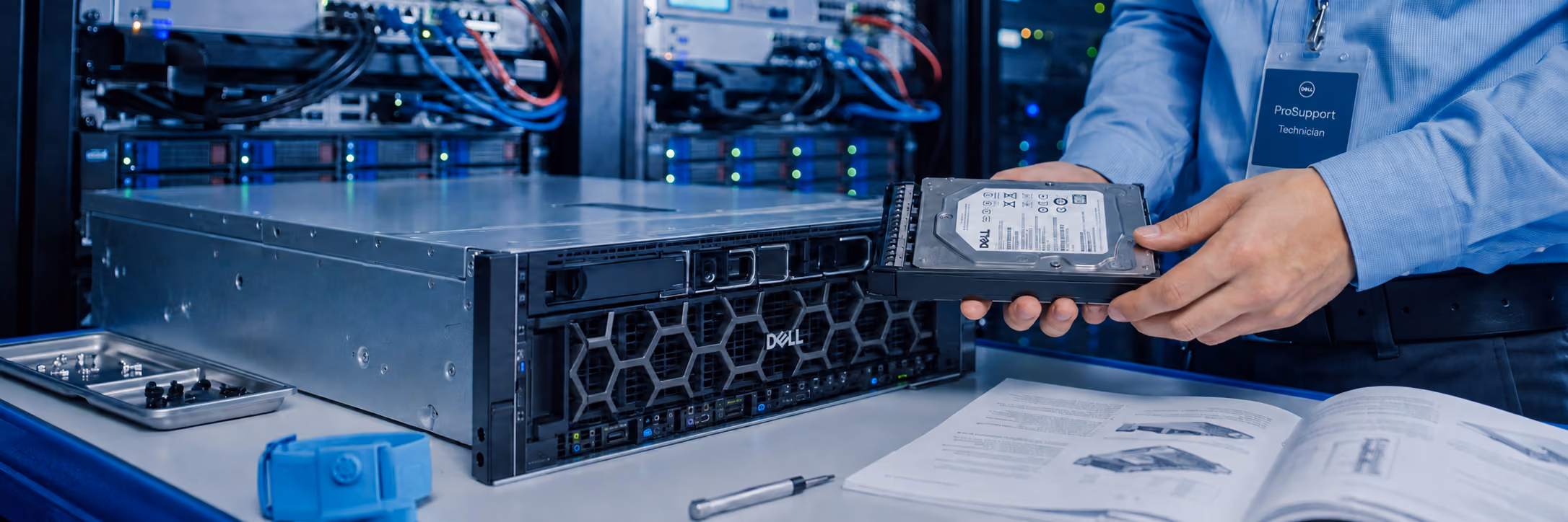 Servidor Dell PowerStore para almacenamiento empresarial en data center