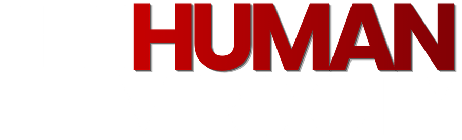 The Human Verdict text logo with 'HUMAN' in red and other words in white on black background.