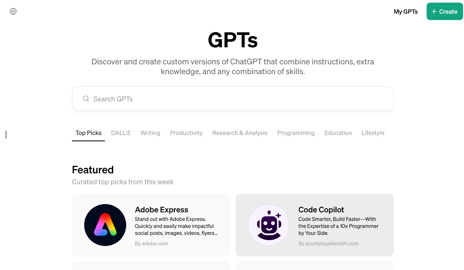 ChatGPT screenshot website