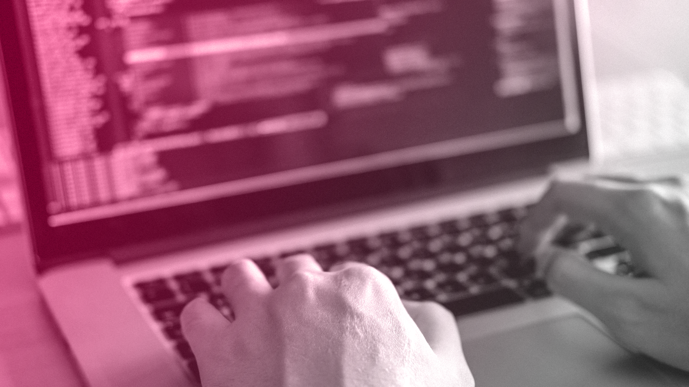 Schema markup for AI search: developer adding structured data code on a laptop