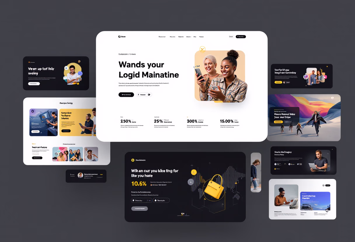 [digital project] image of app interface design on a smartphone (for a web design agency)