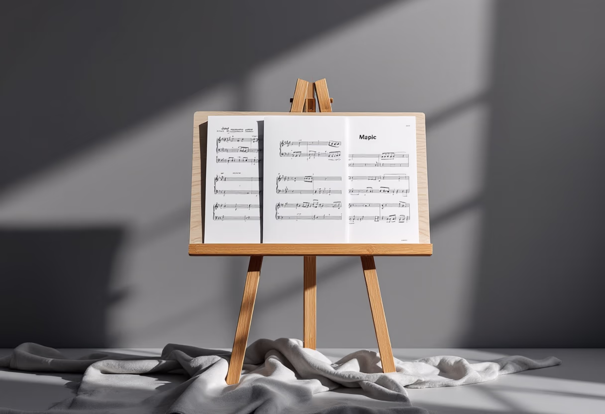 image of music sheets on a stand