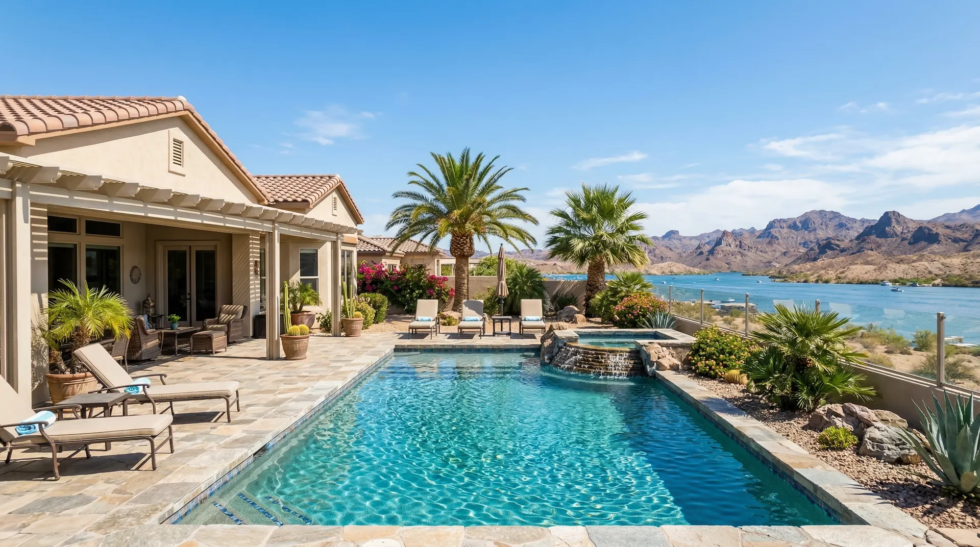 Backyard swimming pool