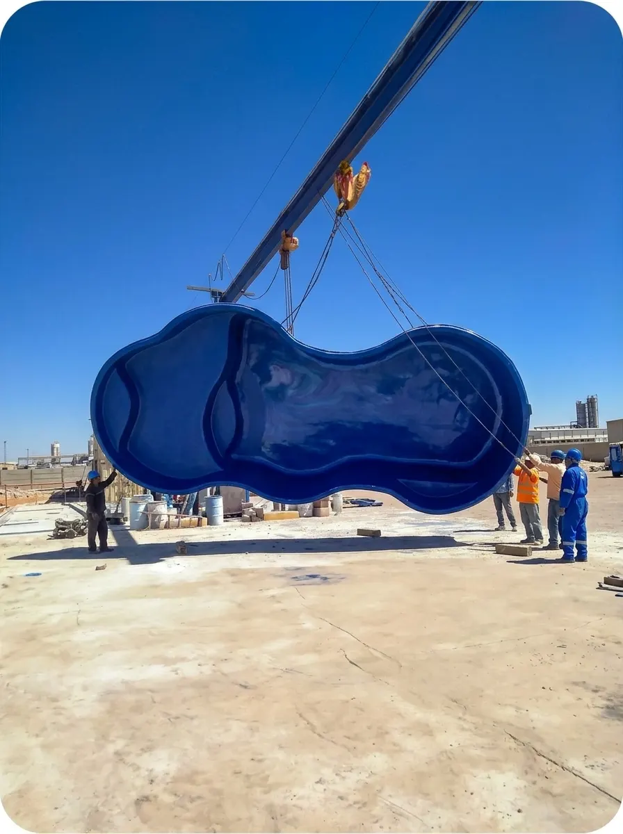 Fiberglass pool shell