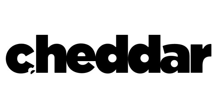 Cheddar black text logo in bold lowercase letters.