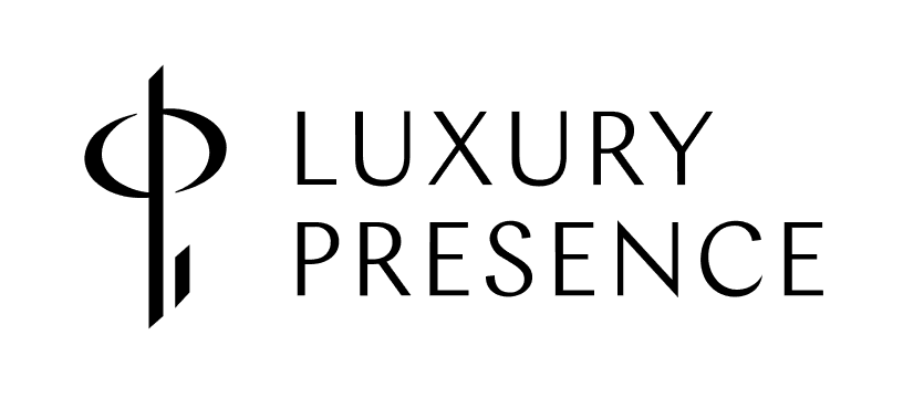 Luxury Presence logo featuring stylized initials and text.